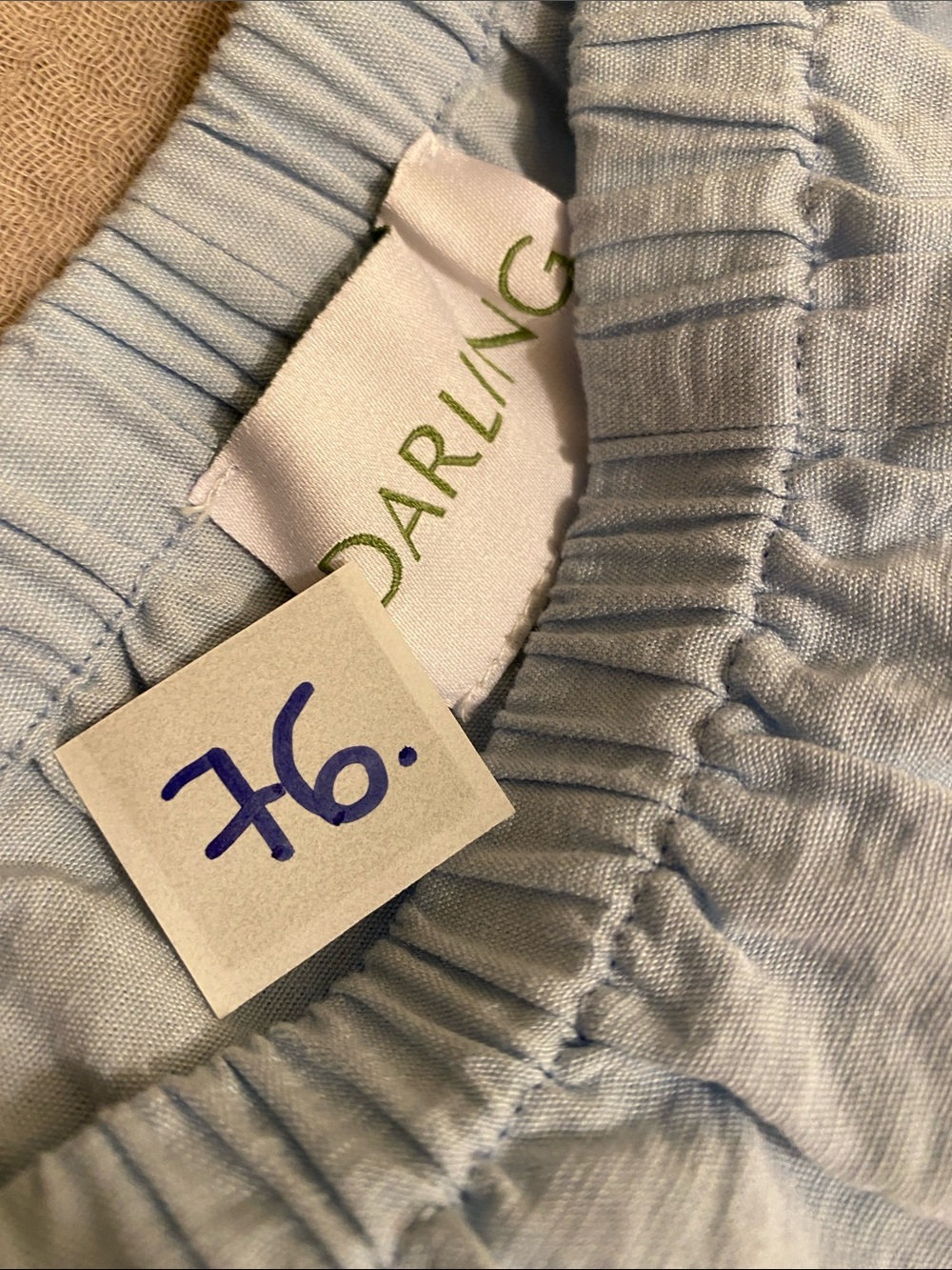 Darling Light Blue Two-Piece Sleep Set with Elastic Waist. Size S - Picture 12 of 12
